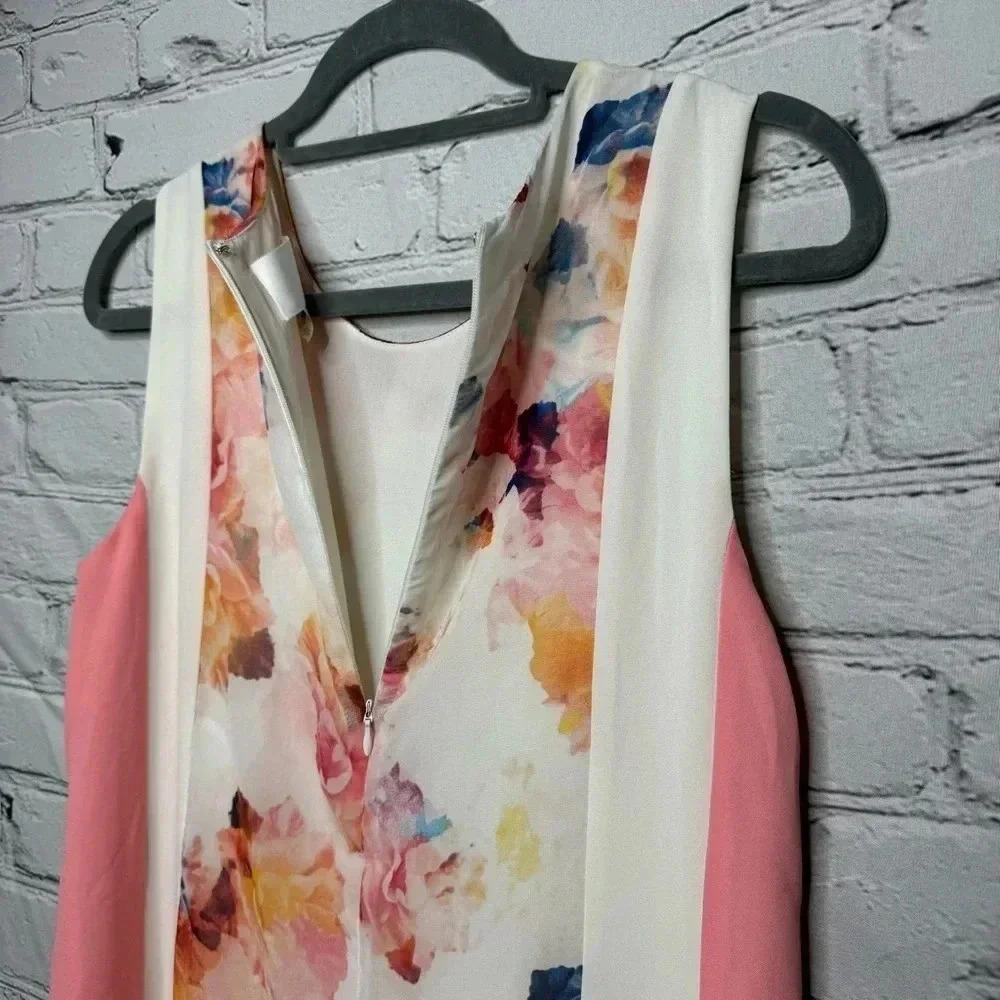Dalia Pink Floral Crewneck Shift Dress Women’s size 6 - Picture 10 of 10